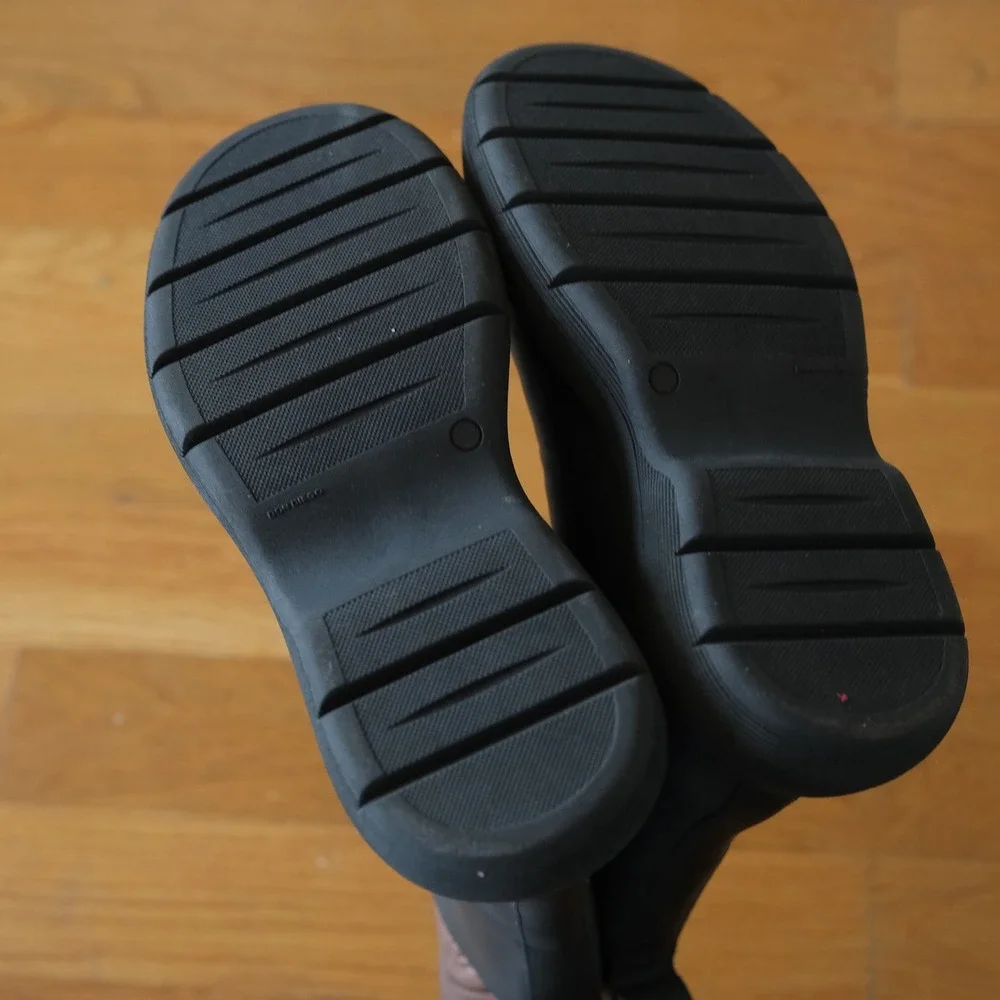 Gia Borghini Marte Ankle Boots Womens Black Lug Sole Chunky‎ Gorpcore Platform
